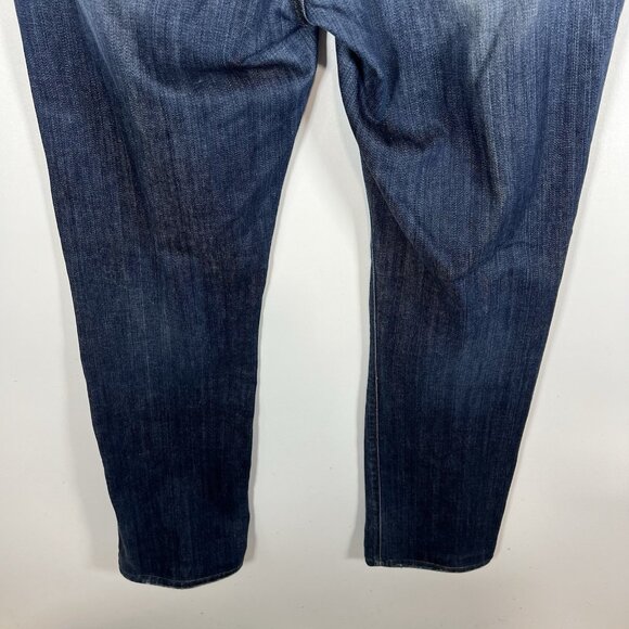 Fidelity Impala Mens 32 Blue Dark Jeans Made In USA Stretch Straight Leg - Picture 7 of 10